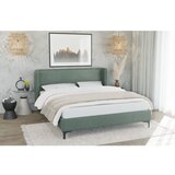Ropez Zelena oblazinjena zakonska postelja z letvenim dnom 200x200 cm Basti – | Shoptok.si