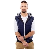 Glano Men's Quilted Vest with Hood - navy | shoptok.hr