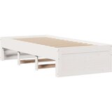  Krevet s regalom za knjige bez madraca bijeli 75x190cm borovina | shoptok.hr