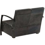 vidaXL Dvosed sive barve pravo usnje | Shoptok.si