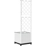  Vrtna sadilica s rešetkom bijela 40 x 40 x 136 cm PP | shoptok.hr