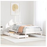vidaXL Okvir kreveta bez madraca bijeli 90 x 200 cm masivna borovina | shoptok.hr