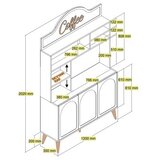 Hanah home komoda lyon 120 - atlas, walnut atlaswalnut coffee bar cabinet | Eponuda.com