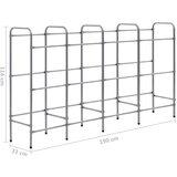 vidaXL Stojalo za 12 zabojev srebrno 190x33x116 cm jeklo | Shoptok.si