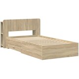  Okvir kreveta s pohranom s uzglavljem Hrast sonoma 75 x 190 cm | shoptok.hr