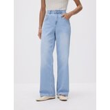 Reserved Traperice s remenom wide leg - plava | shoptok.hr