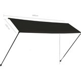 Zložljiva tenda z LED lučmi 400x150 cm antracitna, (20609795) | Shoptok.si