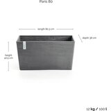 Ecopots Paris - siva - D 80 x G 42 x V 38 cm (100 litrov) | Shoptok.si