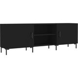 Maison Chic TV omarica - TV enota - Televizijska omarica črna 150x30x50 cm inženirski les, (21699183) Cene