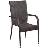 vidaXL 7-delna vrtna jedilna garnitura rjav poli ratan | Shoptok.si
