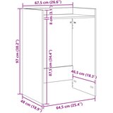  Ormar za perilicu rublja Crni hrast 67,5 x 48 x 97 cm | shoptok.hr