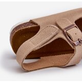 Boto Children's sandals on a cork platform with velcro closure beige Rorria | ePonuda.com