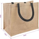  Torbe od jute 5 Prirodna i crna 26 x 22 x 14 cm 100% Jut Slike