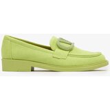 Resti Women's lime green moccasins with ornament Fogras | Shoptok.si