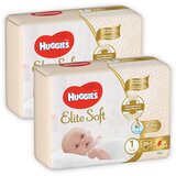Huggies elite Soft Pelene za bebe Newborn, 2-5kg, 2x26 komada Cene