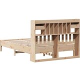 vidaXL Knjižna postelja brez vzmetnice 140x190 cm trdna borovina | Shoptok.si