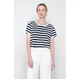 Marita Bobko Woman's T-shirt no.1 U White/Navy Blue