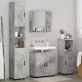  Set namještaja za kupaonicu Zidne s vratima 4 pcs Betonski sivi | shoptok.hr