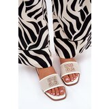 Boto Elegant women's sandals with decoration on flat heel white Lovehia | ePonuda.com