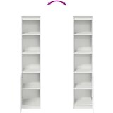 vidaXL Visoka ploča bijela 37,5x35x180 cm izrađeno drvo | shoptok.hr