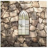  Vrtno ogledalo boja pijeska 70x30 cm željezno vanjska upotreba | shoptok.hr