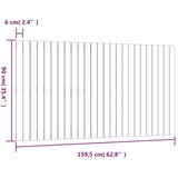  Uzglavlje za krevet boja meda 159,5x3x90 cm masivna borovina | shoptok.hr
