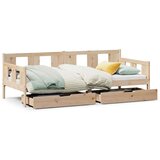  Dnevni krevet s ladicama bez madraca 90x200 cm masivno drvo | shoptok.hr
