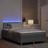  LED Box Spring Krevet Svijetlo siva 120 x 200 cm tkanina | shoptok.hr