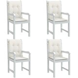  Jastuci za stolice 6 kom prošarano krem100x50x4 cm tkanina | shoptok.hr