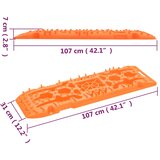  Daske za vuču 2 kom narančaste 107 x 31 x 7 cm najlonske | shoptok.hr
