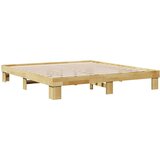 vidaXL posteljni okvir brez vzmetnice 180x200 cm masivni les hrast | Shoptok.si