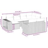 vidaXL 11-dijelni set vrtnih sofa od poliratana s jastucima crni | shoptok.hr