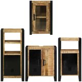 vidaXL Set namještaja za kupaonicu Zidne 4 pcs Smeđa Čvrsto drvo manga | shoptok.hr