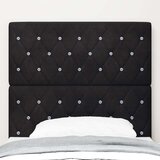vidaXL Crni naslon za glavu s kristalnim gumbima 90 cm baršunasti Crni naslon za glavu s kristalnim gumbima 180 cm baršunasti | shoptok.hr