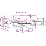  Set vanjskih sofa 5 pcs Bijela i krem | shoptok.hr