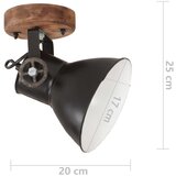  Industrijske zidne/stropne svjetiljke 2 kom crne 20 x 25 cm E27 | shoptok.hr