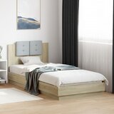 Furnova Posteljni okvir z vzglavjem sonoma hrast 100x200 cm inž. les, (21938887) Cene