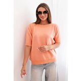 Kesi Włoski Women's short-sleeve viscose sweater apricot Cijene