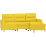  Trosjed s tabureom svjetložuti 180 cm od tkanine | shoptok.hr