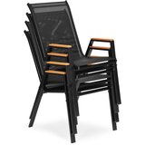 Multi Garden set od 4 vrtne stolice, set za terasu i balkon, crne boje | shoptok.hr