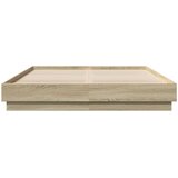 vidaXL Posteljni okvir sonoma hrast 140x200 cm inženirski les | Shoptok.si