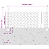  Ograde postovi 11 kom U-kanal 60 cm Galvanizirani čelik Heksagonalna ograda 0 5x50 m Galvanizirani čelik | shoptok.hr