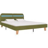 Furnova Posteljni okvir z LED osvetlitvijo zeleno blago 160x200 cm, (21935253) | Shoptok.si