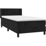 Box spring krevet s madracem crni 90x190 cm baršunasti | shoptok.hr