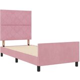 vidaXL Roza Velur Postelja 100x200 cm, (22049140) | Shoptok.si
