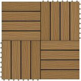 vidaXL Talne plošče 11 kosov globok relief WPC 30x30 cm 1 m² tikovina Cene
