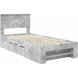  Krevetna konstrukcija s uzglavljem Betonski sivi 100 x 200 m | shoptok.hr