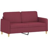  Kavč dvosed vinsko rdeč 140 cm blago | Shoptok.si