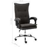  Radna stolica - Uredska stolica od tkanine siva - Siva 1 Bez naslona za noge | shoptok.hr