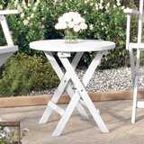 The Living Store Sklopivi vrtni stol bijeli Ø 46 cm od masivnog bagremovog drva | shoptok.hr